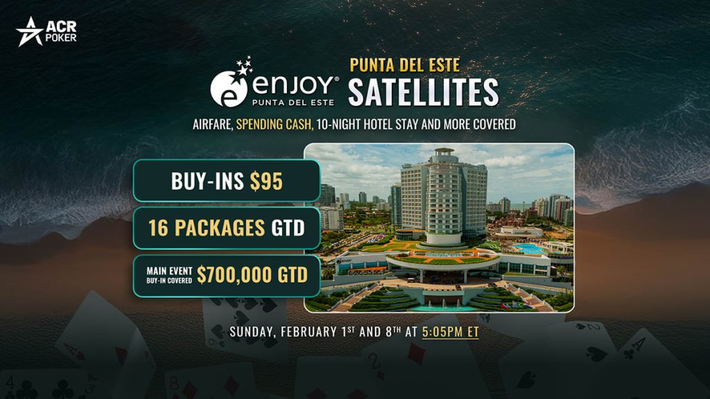 The first qualifiers: ACR Poker awarded packages for the Enjoy Poker Tour
