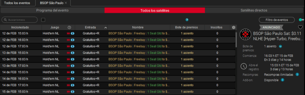 Bsop Pokerstars Satellites