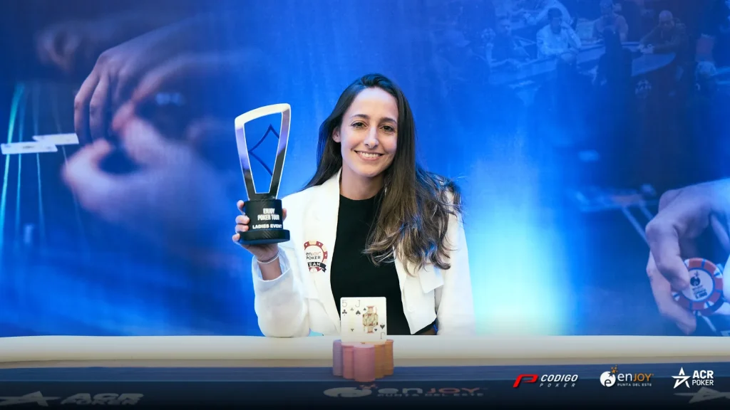 Five-time champion: Pamela Balzano won the Ladies Event again at the Enjoy Poker Tour
