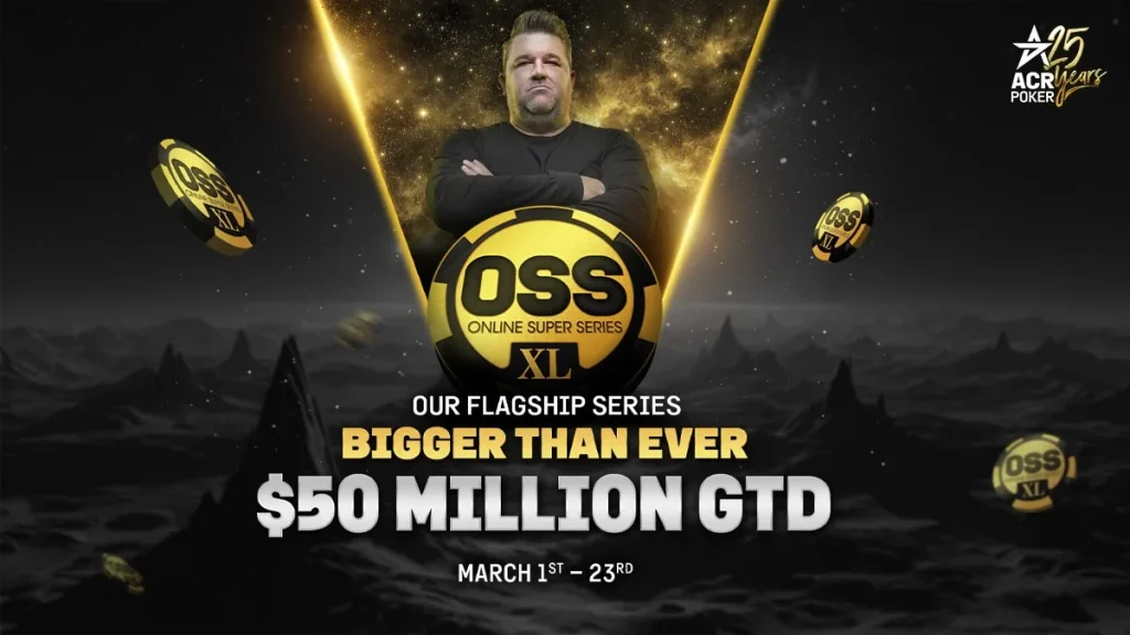ACR Poker exceeded the guarantees and distributed US$60 million in the OSS XL