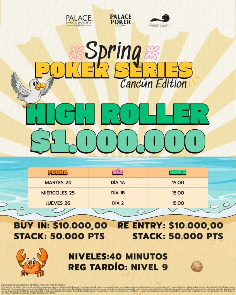Spring Poker Series Palace Cancun High Rollered