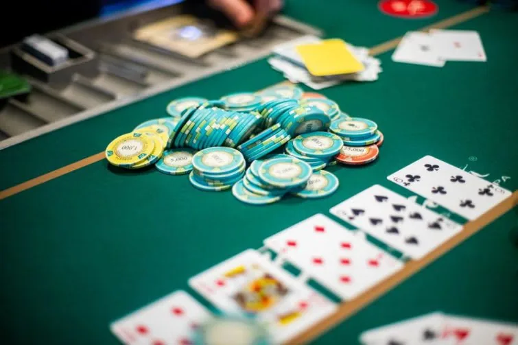 Borgata Flop Board Table Cards Chips
