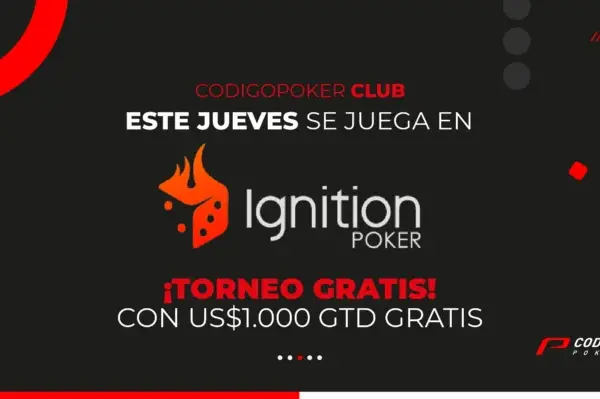 Juega gratis en Ignition Poker: freeroll con ¡¡US$1K GTD!!