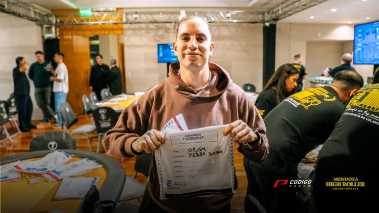 Julián Yebra leads the way after the first day of the Mendoza High Roller Championship - CodigoPoker