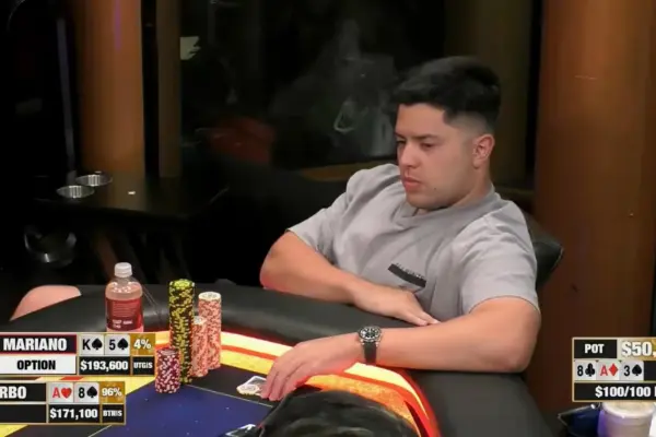 Del 4% al 100%: Mariano Grandoli dio vuelta una mano increíble en Hustler Casino Live - CodigoPoker