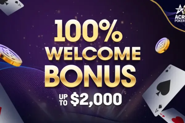Bono de bienvenida de hasta $2,000 en ACR Poker para novatos