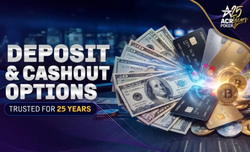 ¿Quieres llevar tus Bitcoins, USDT y otras criptomonedas a las mesas de ACR Poker?