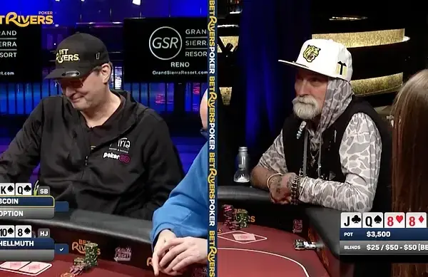 Phil Hellmuth ganó un pozo con poker de ochos en su propio show - CodigoPoker