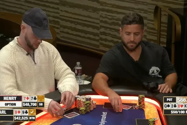Henry Guttman went crazy and played with a pair of sevens for more than US$100K at Hustler Casino Live - CodigoPoker