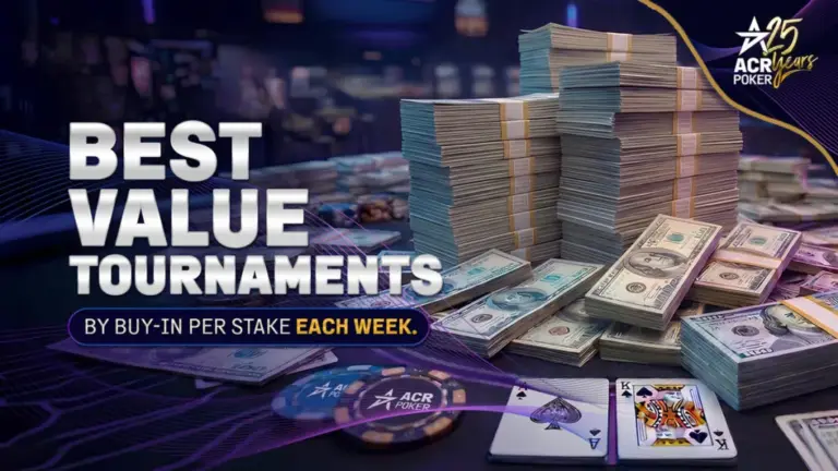 Estos son los torneos más rentables de ACR Poker: mejor relación calidad-precio