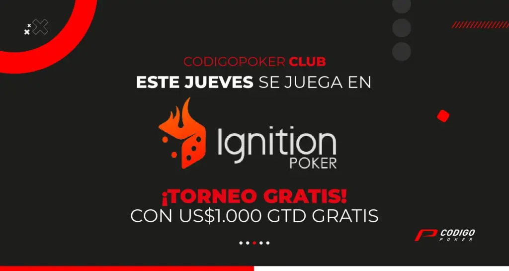 Juega gratis en Ignition Poker: se viene un freeroll con ¡¡US$1.000 garantizados!!