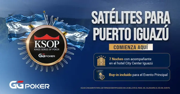 Atento a GGPoker: HOY inician los satélites clasificatorios para el KSOP Iguazú