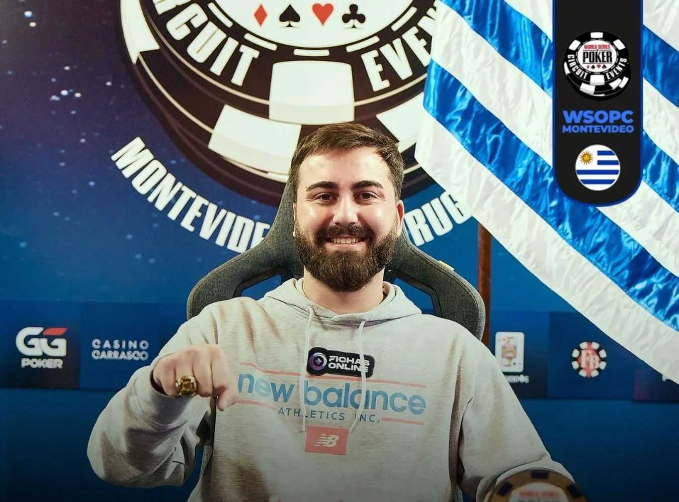 Lucas Borges conquistó el evento Ring 500 de la WSOP Montevideo - CodigoPoker