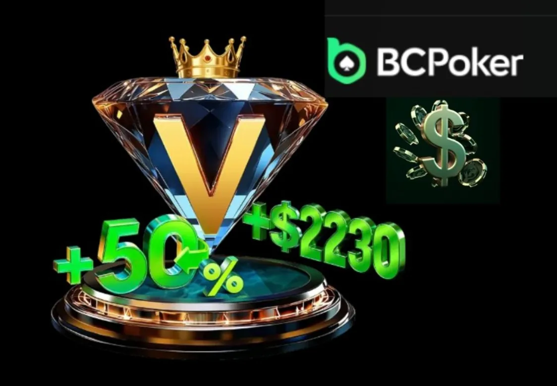BCPoker VIP: 50% de rakeback para los grinders más activos