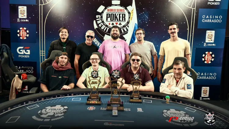 WSOP Montevideo: Araujo lidera la mesa final del Main Event en la que también está Damián Salas - CodigoPoker