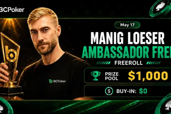 Freeroll en BCPoker: el domingo se juega con Manig Loeser