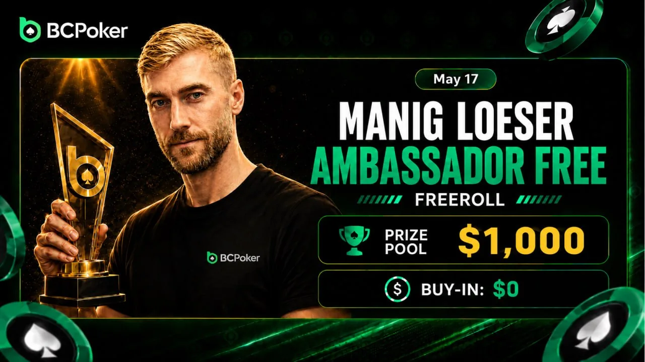 Freeroll en BCPoker: el domingo se juega con Manig Loeser
