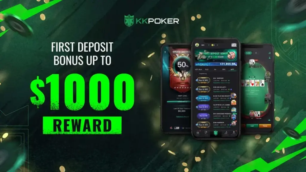 KKPoker duplica tu primer depósito con un bono de hasta US$1.000