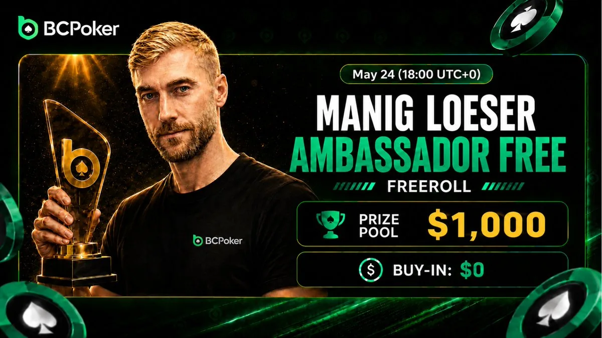 BCPoker activa 2° freeroll tras la llegada de Manig Loeser
