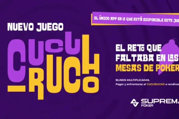 Cucurucho y 7 modalidades más en la app de Suprema Poker