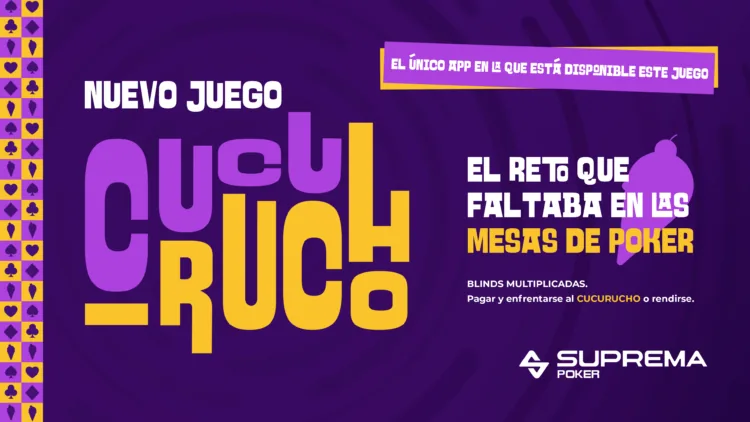 Cucurucho y 7 modalidades más en la app de Suprema Poker