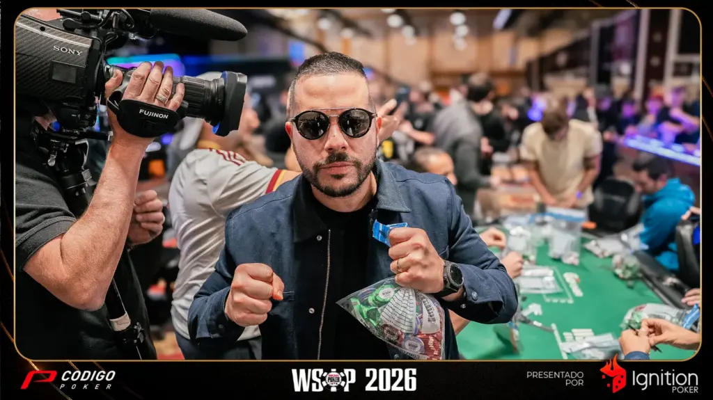 Farid Jattin llega como el mejor latino al Día 6 del WSOP Main Event