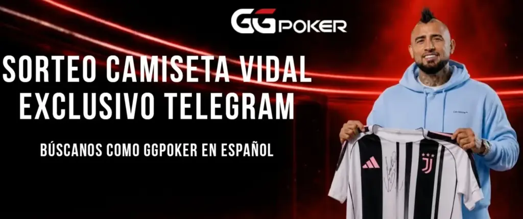 GGPoker regala la camiseta de la Juventus firmada por Arturo Vidal