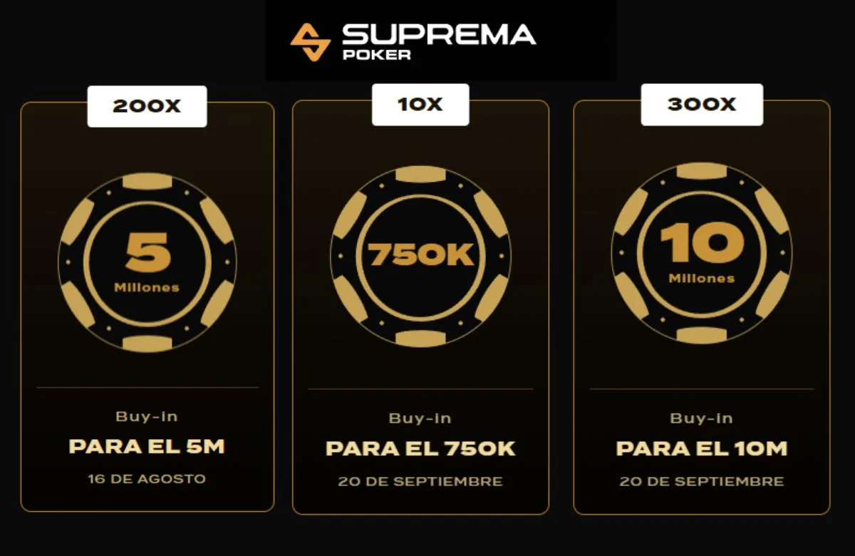 Los cuatro Main Event que serán la joya de la corona de las Suprema Poker Series - CodigoPoker