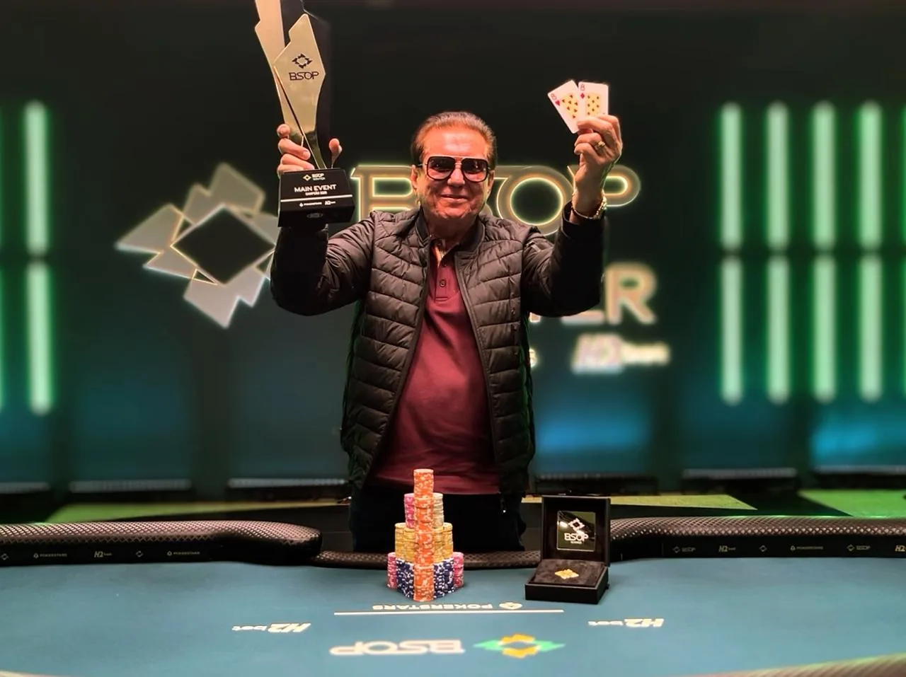 Antonio Santichio dio el golpe: eliminó a dos chipleaders y es campeón del Main Event del BSOP Winter -