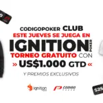 CodigoPoker Club: hoy el freeroll vuelve a Ignition Poker con US$1.000 GTD - CodigoPoker