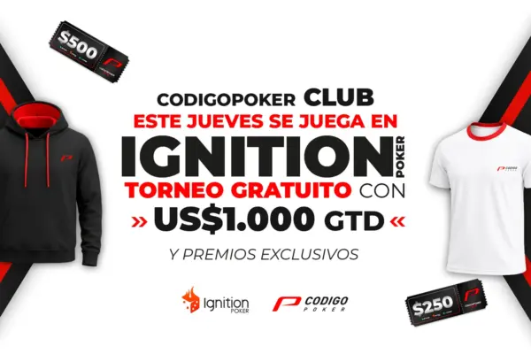 CodigoPoker Club: hoy el freeroll vuelve a Ignition Poker con US$1.000 GTD - CodigoPoker