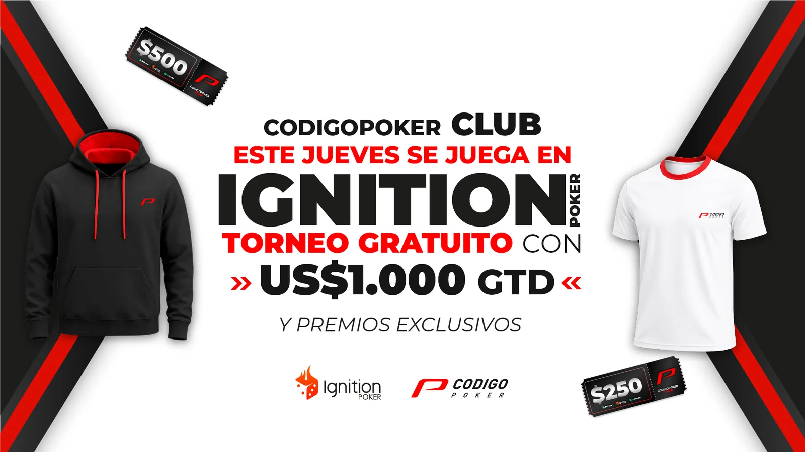 CodigoPoker Club: hoy el freeroll vuelve a Ignition Poker con US$1.000 GTD - CodigoPoker