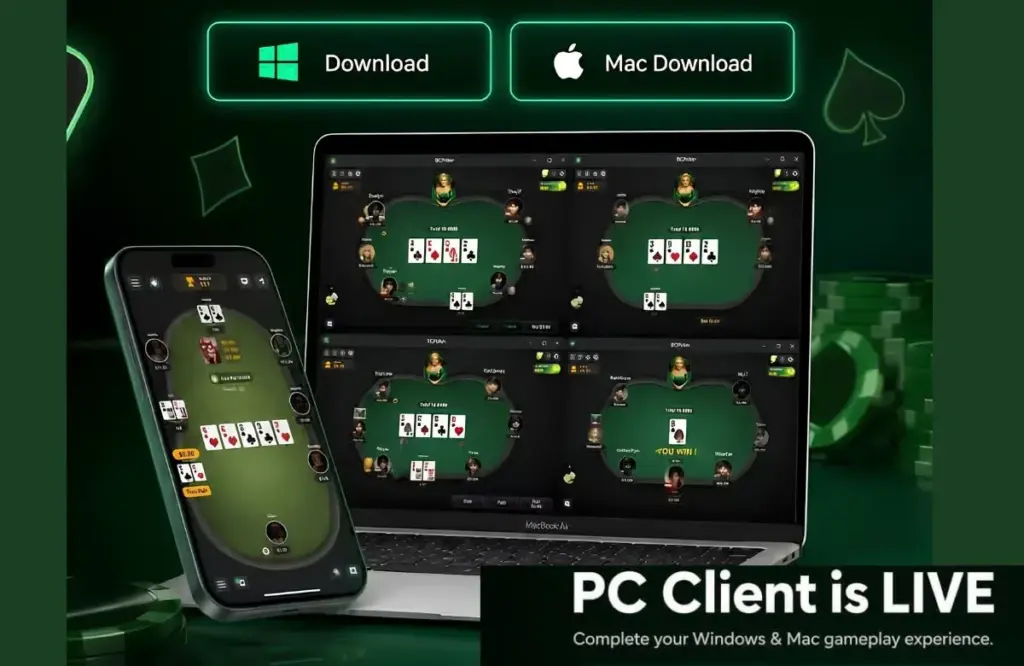 BCPoker lanza su versión para PC en Windows y Mac