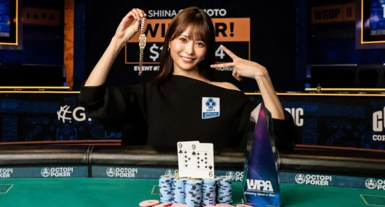 Shiina Okamoto Celebrando O Bi Na Wsop