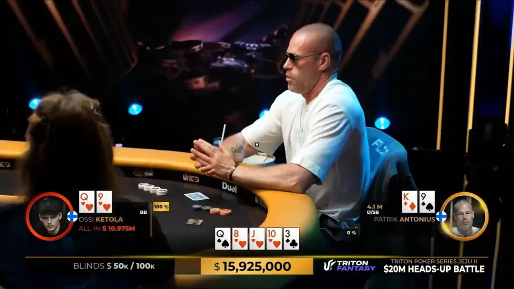 Con una escalera real de US$15 millones, Ossi Ketola le ganó a Patrick Antonius el heads-up más grande de la historia